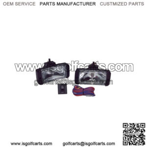 55 Watt 12-Volt Halogen Headlight Set (Black Housing) (Universal Fit)