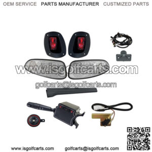 Deluxe LED Factory Style Street Package for E-Z-GO RXV ÿ Clear Lenses (08-15 Elec)