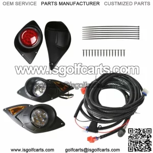 12V LED Headlights & Tail Lights Kit Set for Golf Cart Yamaha Drive G29 2007+