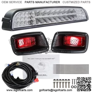 For EZGO TXT (96-13) Golf Cart LED Light Bar Kit with LED Taillights New