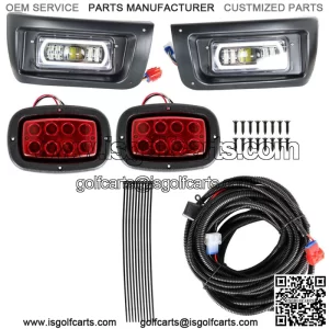 For Club Car DS Golf Cart FULL LED Headlight & Tail Light Kit 1993+