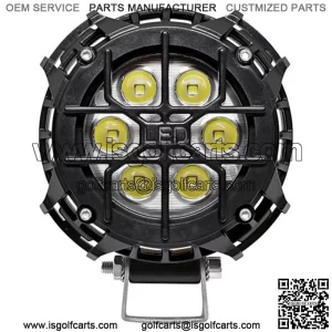 4" Golf Cart LED Utility Spotlight - 12V-30V (21 Watt / 2,000 Lumens, Fits All Carts)