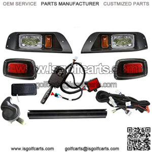 Revenge Golf Cart Parts & Accessories EZGO TXT LED Street Legal Deluxe Light Kit with Hi-Low Beam 1996-2013