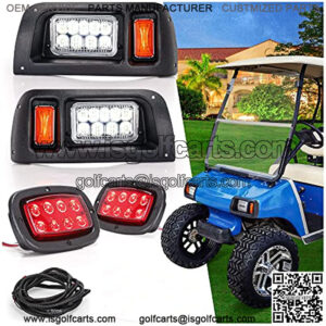 Golf Cart Universal LED Light Set for Club Car DS gas & electric models 12V Headlight Taillight Brake Light
