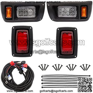 Club Car LED Light Kit 12 Volt Headlight and Tail Light Assembly for 1993-Up Club Car DS Golf Cart OEM 101988001 101988002