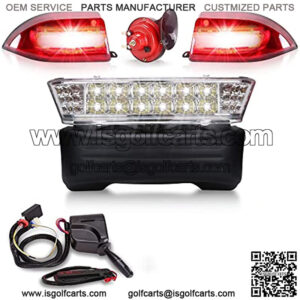 Golf Cart LED Light Kit for Club Car Precedent 2004-2008.5, Headlight Taillight Turn Signal Brake Lights Horn Upgrade(Must Input 12 Volts)