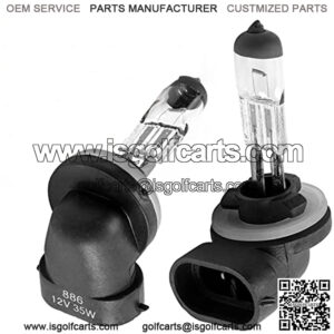 Golf Cart Halogen Headlight Bulb for Club Car DS & Precedent and EZGO 12V/37 Watt Replaces OEM # 101988101, 74004G01