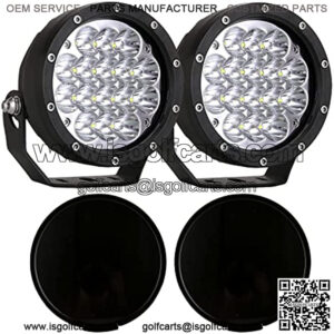 Pair 5 Inch Led Offroad Driving Lights 160w Round Offroad Spot Light Driving Spotlights with Black Cover 12V 24V for Pickup Trucks SUV UTV ATV 4x4