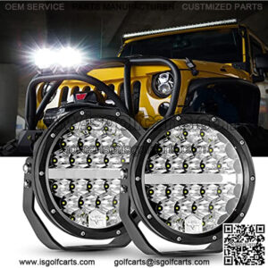 7 Inch LED Round Driving Light 2PCS, 240W 24000 Lumens Waterproof Offroad Lights Pods, Spot Lights Bar Led Work Lights for Trucks Pickup Jeep Wrangler Golf Cart Ford F150