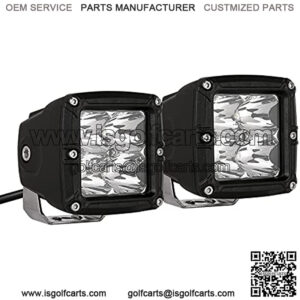 Led Cube Light Offroad Lighting 2Pcs 3inch 80W Led Pods Light Square Driving Offroad Lights Spot Beam Fog Bumper Work Light Bar 8000LM Waterproof IP69K for Trucks ATV UTV SUV Car Motorcycle