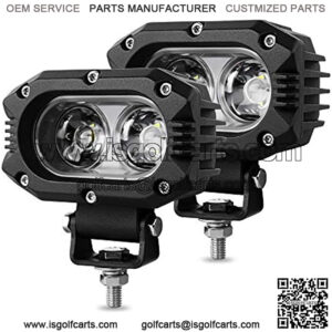 4 Inch LED Pods Light 80W 8000LM 6500K Spot Light Bar Off Road Xenon Driving Light IP67 Waterproof for Truck ATV Golf Cart Boat UTV 4X4, Pack of 2