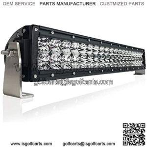 Black Oak 20- Inch Dual Row LED Light Bar - Combo, Spot and Flood Optics - Waterproof Lighting for Off-Road Trucks, Jeep, ATV, UTV, Boats, Fog Driving Work Light, Pro Series 2.0