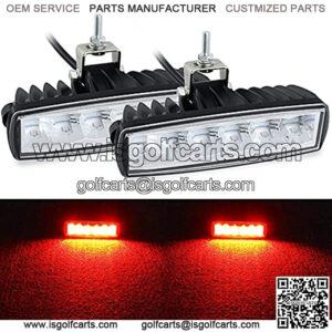 LED Red Driving Lights Bar 2Pcs 30W 6Inch Waterproof Driving Fog Lights Work Auxiliary Lights Red Hunting Fishing Lights Fit for Fish Pig Deer Hog Predator Truck Trator ATV Golf Cart Boat