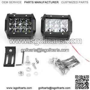 LED Work Light, 1 Pair 10V-48V 4inch 4-Row 36W Universal Working Light Bar Driving Lamp for Trucks Forklifts Off Road Vehicles Engineering Vehicles Cars Ships Motorcycles