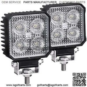 2.8inch LED Work Lights 48W 5500LMS 12V Flood Light Bar Waterproof Square Lights for Truck Tractor Off Road ATV UTV Jeep Golf cart Boat