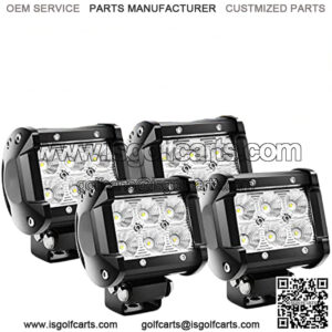 LED Pods 4PCS 18W 1260lm Flood LED Light Bar Driving Fog Light Off Road Lights Work Light 24V 12V For Motorcycles Van Camper Wagon Car Pickup ATV UTV SUV Truck Boat