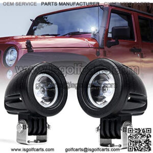 2PCS LED Driving Light, 2 Inch 10W Round Spotlight Off Road Driving Super Bright Offroad Lights Spot Light Waterproof Fog Lights for Motorcycle Vehicles Pickup Truck UTV ATV