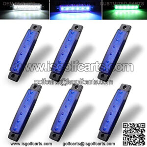 6Pcs Led Rock Lights, Fender Wheel Well Lights, Led Underglow Kit for Golf Cart, Truck, Jeep Wrangler, RZR, Offroad, F150, F250, Snowmobile (Blue)