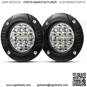 Flush Mount LED Light Pods 5 Inch LED Work Light Bar Pair 48W Driving Bumper lights Flood Spot Combo Off Road Fog Lights Waterproof for Tractor Truck ATV UTV Golf Cart