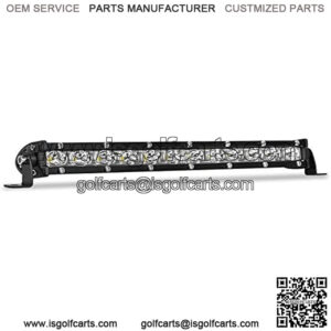 12 Inch Single Row Led Light Bar - BEAMCORN Ultra-Slim [14in w/ Bracket] 80W 10000LM Combo Spot Flood Light for Offroad Trucks ATV UTV SUV Boat Waterproof