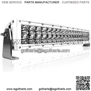 Black Oak Marine Dual Row Curved LED Light Bar - Combo, Spot and Flood Optics - Waterproof Lighting for Off-Road Trucks, Jeep, ATV, UTV, Boats, Fog Driving Work Light (20-Inch)