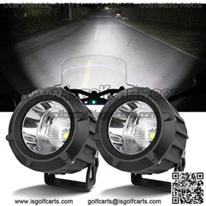 Chelhead Led Driving Lights, 3.5 Inch Round Cannon Pod Led Lights for Bumper Lights, Auxliary Lights, Ditch Lights Compatible with Motorcycles Tractor Jeep Toyota Bronco Can AM Polaris