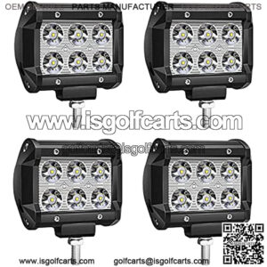 LED Pod Lights 4 Inch 18W 1800LM (Per Light) Waterproof Offroad Driving Lights Fog Lights Spot Beam LED Cubes Lights for Pickup Truck Jeep ATV UTV Boats,4Pack