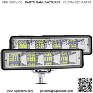 6 Inch ATV LED Light Bar,2Pcs High Bright 12,000lm Offroad Fog Light 72W LED Pods 6000k White Flood Beam Work Light Driving Lights for 12V/24V Trailers Buggys Motorcycles Pickup SUV UTV