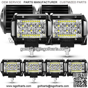LED Pods for Truck, 4 Inch LED Light Bar, 15000lm 78W 12V 24V Spot Flood Combo Offroad Fog Lights LED Work Light Driving for Truck Pickup Tractor ATV UTV SUV RV Golf Cart Boat, Pack of 8