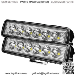 Automotive Led Work Light Bar Spotlight,6 inch 48W 10,000LM Super Bright Off Road Driving Fog Lights Golf Cart Day Runing Lights Waterproof for Truck Pickup SUV ATV UTV Tractor, Pack of 2