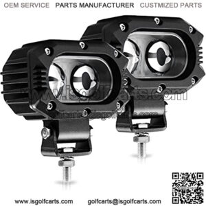 2 pcs LED Spot Lights LED Pod Light 4 inch 96W 8000LM Led Driving Light LED Cube Light for Truck ATV UTV SUV Offroad Motorcycle Boat (914Z-S-pair)