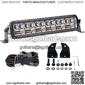 LED Light Bar, 12 Inch 162W Off Road LED Light Bar Dual Row LED Work Lights Spot Flood Combo Fog Light with Wiring Harness LED Driving Light for Truck ATV UTV SUV Tractor Boat