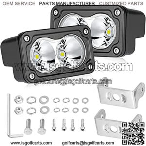 LED Pods, AKD Part 3 inch Driving Lights 40W Spot Lights Off Road Work Lights LED Cubes Light Bar Pods LED Bumper Lights White 2 Pack for Truck Motor ATV UTV SUV Pickup Boat