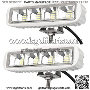 6 inch 72W Waterproof Led Boat Lights Spotlights Deck/Dock Marine Lights 4000LMS 120??Flood Light Led Light Bar, 2 Pack, 12/24 V
