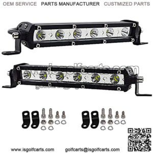 7 inch 30W Ultra Slim Single Row LED Light Bar Spot Beam with Mounting Bracket for Chevrolet Dodge Ford GMC Jeep Ranger ATV UTV SUV