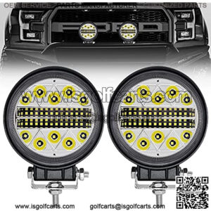 4.5" Round LED Work Light Bar 126W Waterproof Driving Light, Spot & Flood Light Off-Road Lights Truck Light Tractor Light Boat Light for Truck Pickup Jeep SUV ATV UTV-2pcs