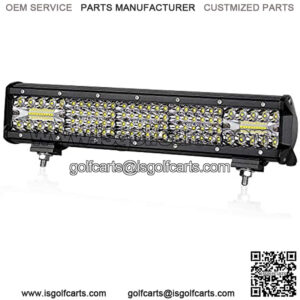 LED Light Bar, Niking Auto 15 Inch 336W Quad Row Off Road LED Driving Lights Spot Flood Combo Beam Fog Lamps LED Work Light Waterproof for Trucks ATV UTV SUV Boat