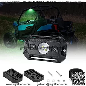 UTV Interior Dome Light W/ Switch Universal LED Light Utility Roll Cage Light Car Interior Reading Light Map Lights Interior Dome Light for UTV RZR 4x4 Can-Am Polaris Ranger Truck - White/Green