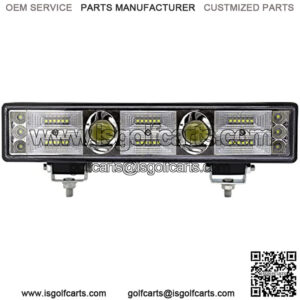 LED Lights Bar Dual Color Yellow/White 1Pcs 11.5Inch 60W Driving Fog Lights Bar Auxiliary Work Lights fit for Tractor Cart Excavator Dozer Truck ATV UTV SUV Golf Boat