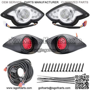 Deluxe Golf Cart LED Light Kit for Yamaha G29 2007-2016 Gas or Electric Models Headlights Tail Light (12 Volt)