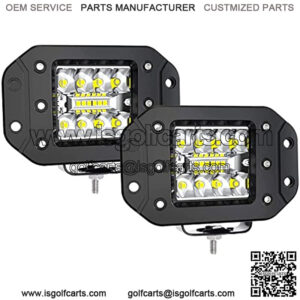 LED Light Pods, ELELION 4 Inch 42W Flush Mount Led Pods for Truck, Spot Flood Combo Side Shooter Led Pods Light for Off-Road Boat Tractor SUV, IP67 Waterproof , 2PCS