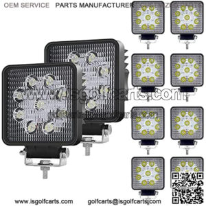 LED Light Bar. LED Light Pods Work Light 4Inch 27W Spot Combo Beam Off-Road Light Bar Driving Fog Light with Mountng Bracket for Off-Road,Truck,Car,ATV,SUV .