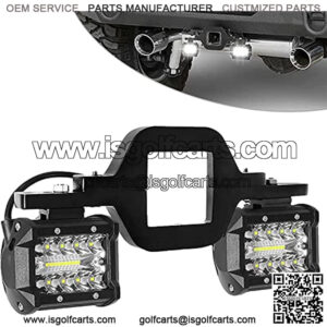 Hitch LED Lights,EBESTauto 4 Inch LED Work Light Pods with 2.5 Inch Towing Hitch Mount Brackets for Truck Trailer SUV Pickup Fit Dual Led Off-Road Driving Hitch Light bar