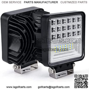 12v Led Flood Tractor Work Reserve Lights, 2Pcs Backup Driving Lights for Tow Trucks, Tractor, Trailer Cargo, Skid Steer, Forklift, Kayak