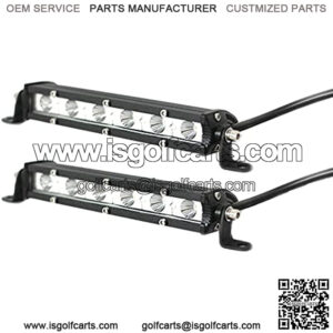 2 PCS Single Row LED Light Bar 7 Inch 18w LED Work Light Ultra Slim Mini Spot Flood ComboLed Driving Lights Boat Lighting Fog Lights Offroad,SUV 4wd Truck Heavy Duty Vehicle ATV Lights