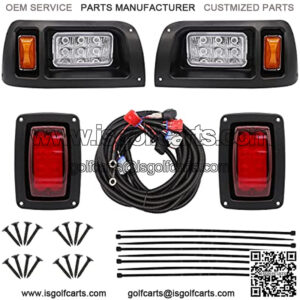 Club Car DS Led Headlight and Tail Light Kit 12 Volt for 1993-up Golf Cart Modified Assembly 101988001 101988002