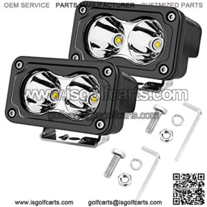 LED Pods, 2PCS 40W 3 Inch Driving Light Bar Off Road Spot Light Super Bright Work Light Cube LED Bumper Light Pod Fog Light for Truck ATV UTV Motorcycle Boat Offroad