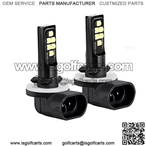 Golf Cart 12V LED Light Headlights Bulb for EZGO 1994+, Club Car DS 1999+ and Club Car Precedent 2004+, Pack of 2