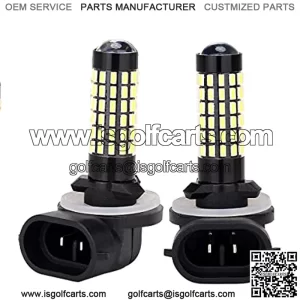 881 Golf Cart LED Head Light Bulb for EZGO, Club Car DS & Precedent, Headlight or Fog Light Replacement Bulb, Pack of 2