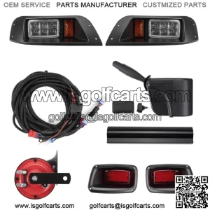 Golf Cart LED Light Kit Street Legal w/Turn Signal Switch for EZGO TXT 1996-2013
